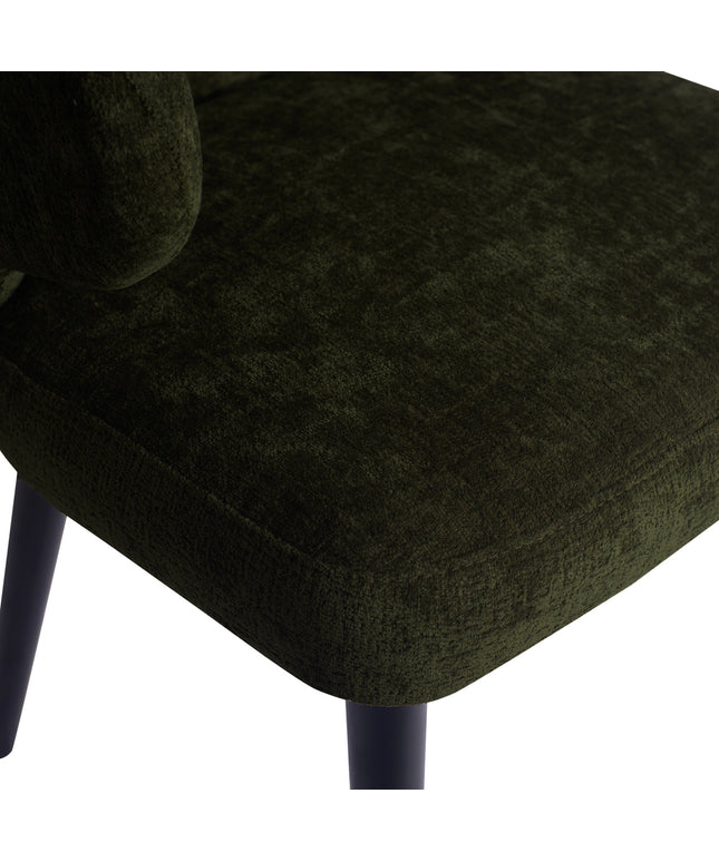 Fiori Green 1205 dining chair black wood legs