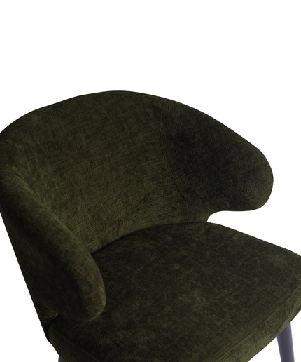 Fiori Green 1205 dining chair black wood legs