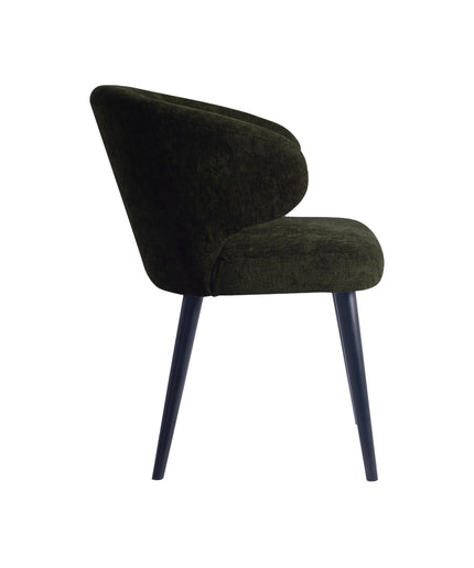 Fiori Green 1205 dining chair black wood legs