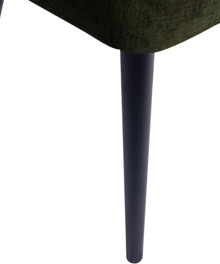 Fiori Green 1205 dining chair black wood legs