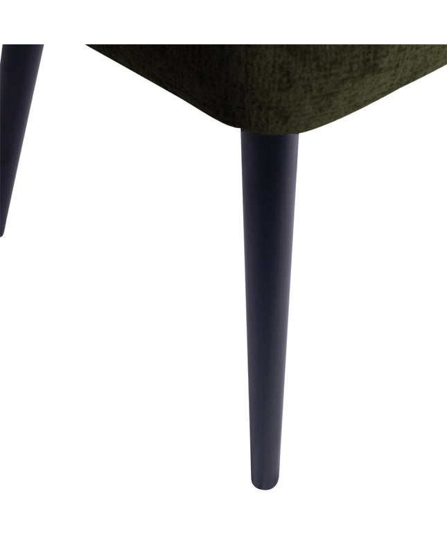 Fiori Green 1205 dining chair black wood legs