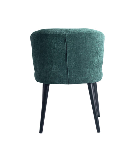 Fiori Petrol 502 dining chair black wood legs