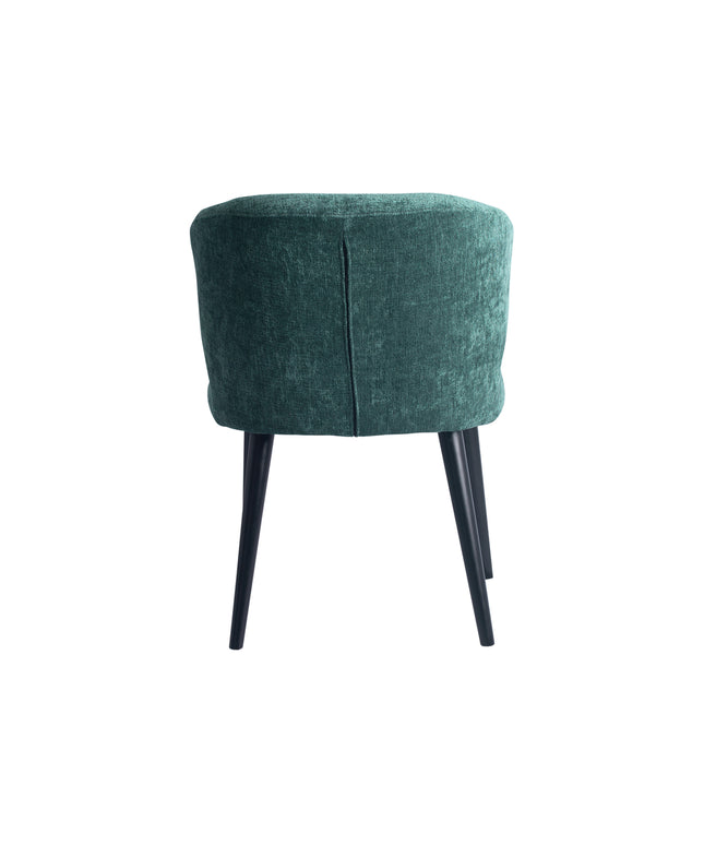 Fiori Petrol 502 dining chair black wood legs