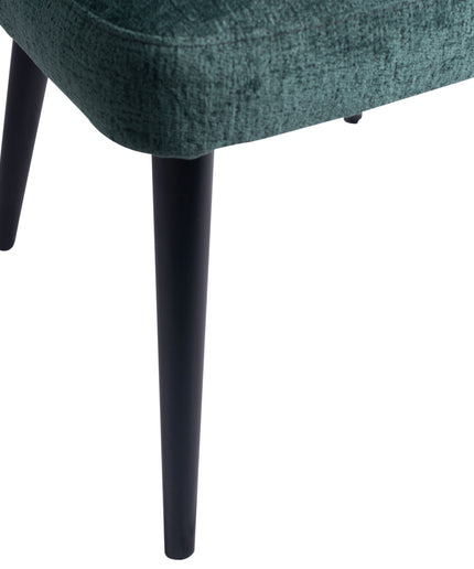 Fiori Petrol 502 dining chair black wood legs