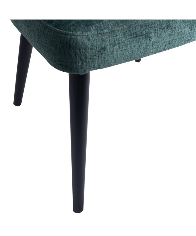Fiori Petrol 502 dining chair black wood legs