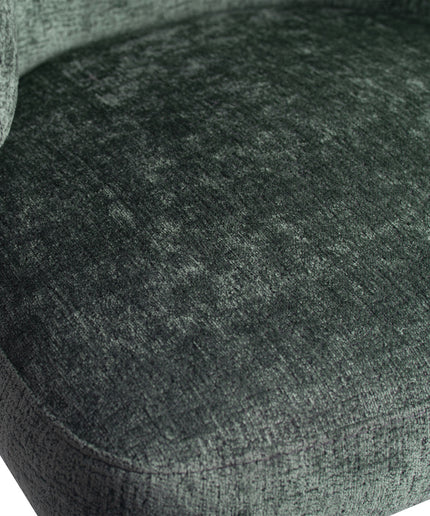 Fiori Petrol 502 dining chair black wood legs