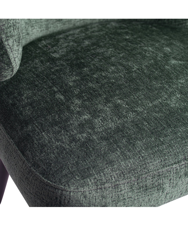 Fiori Petrol 502 dining chair black wood legs