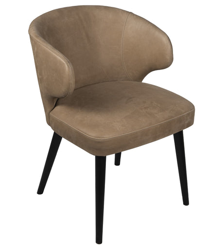 Fiori Taupe terra leather dining chair
