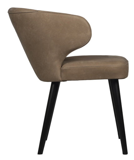 Fiori Taupe terra leather dining chair