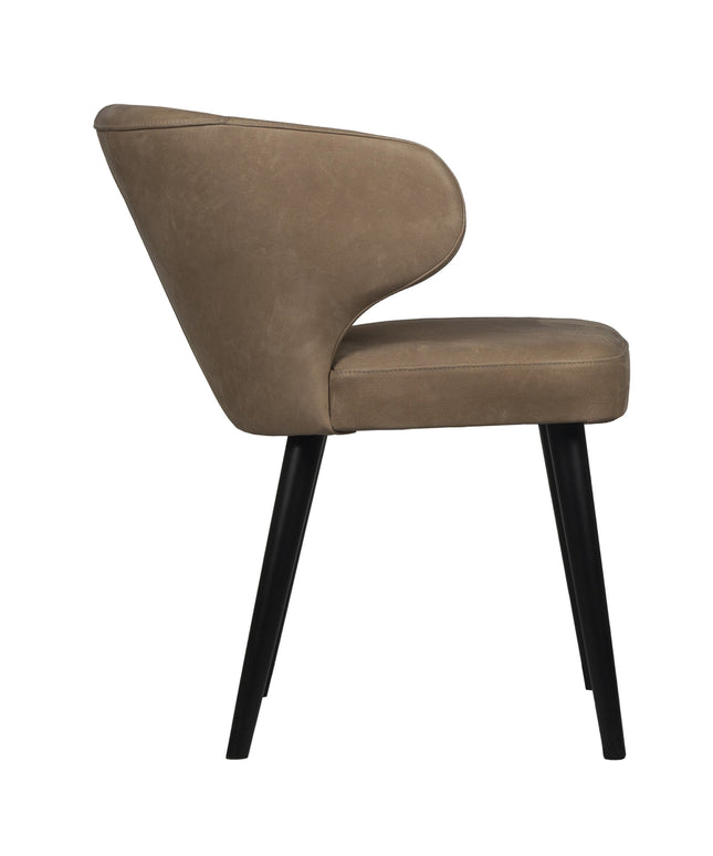 Fiori Taupe terra leather dining chair