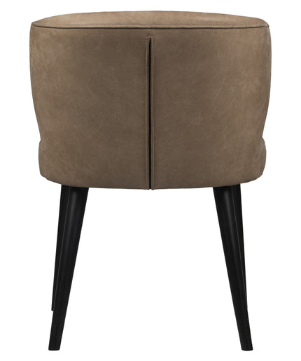 Fiori Taupe terra leather dining chair