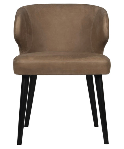 Fiori Taupe terra leather dining chair