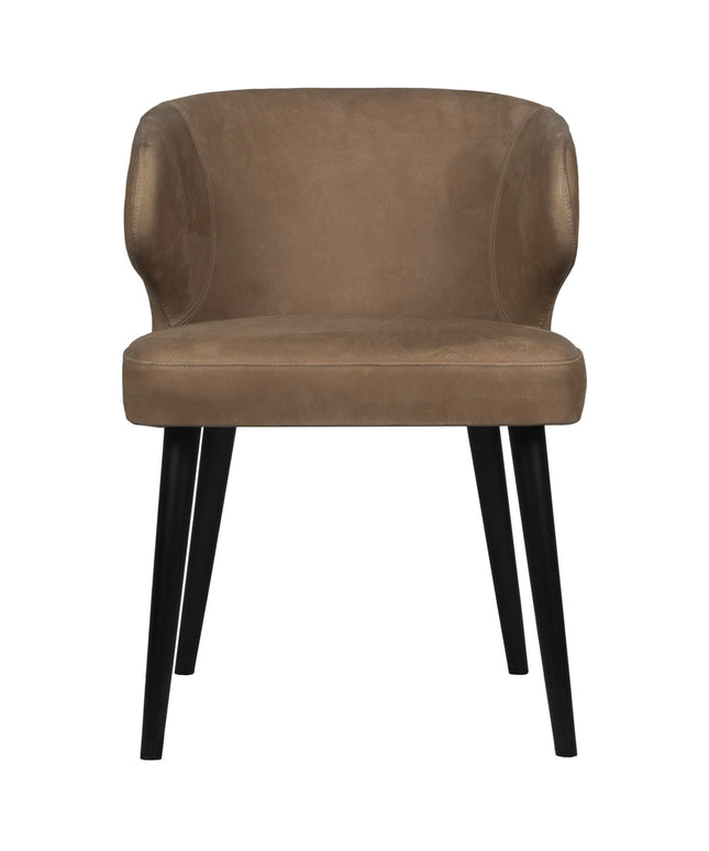Fiori Taupe terra leather dining chair