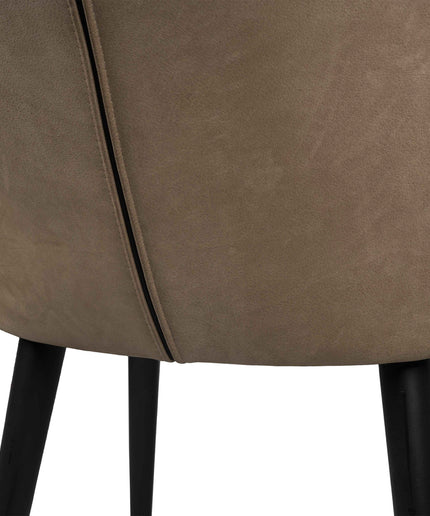 Fiori Taupe terra leather dining chair