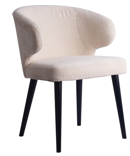 Fiori White 9852 dining chair black wood legs