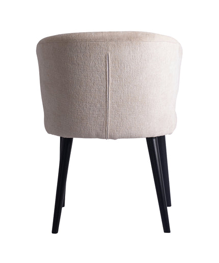 Fiori White 9852 dining chair black wood legs