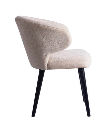 Fiori White 9852 dining chair black wood legs