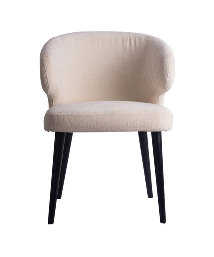 Fiori White 9852 dining chair black wood legs
