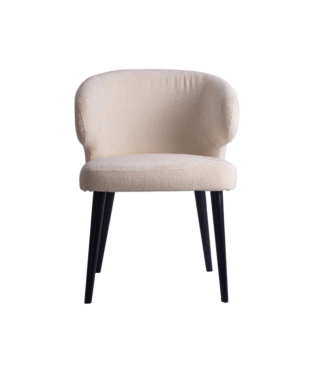 Fiori White 9852 dining chair black wood legs