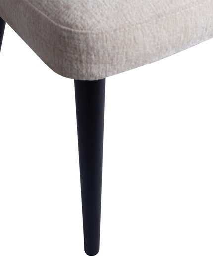 Fiori White 9852 dining chair black wood legs