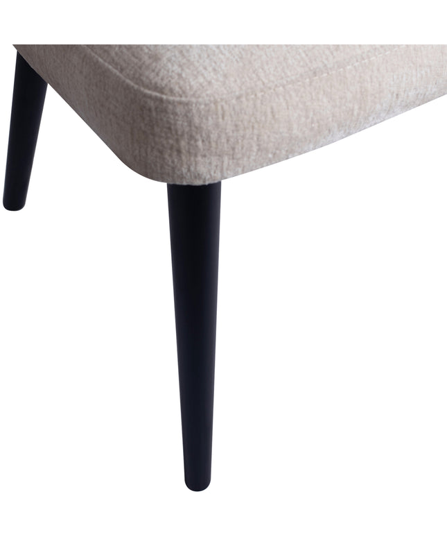 Fiori White 9852 dining chair black wood legs