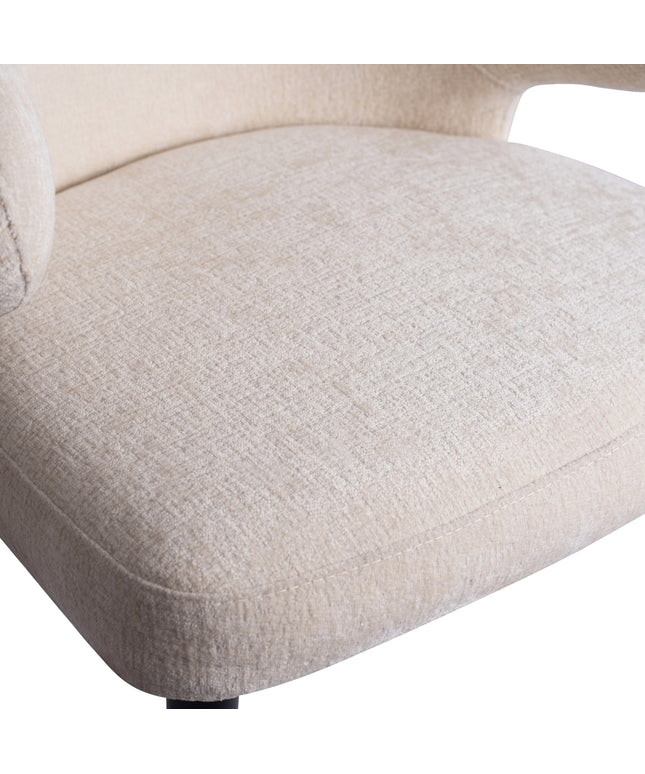Fiori White 9852 dining chair black wood legs