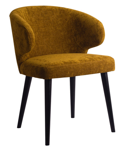 Fiori Yellow 6057 dining chair black wood legs