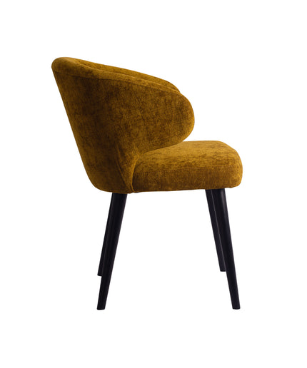 Fiori Yellow 6057 dining chair black wood legs