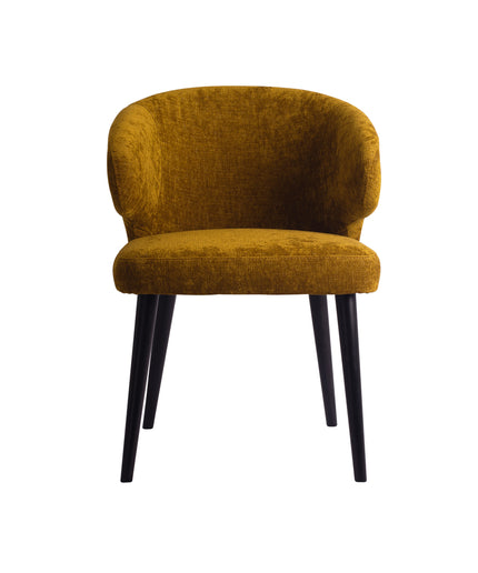 Fiori Yellow 6057 dining chair black wood legs
