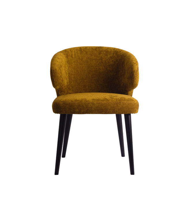 Fiori Yellow 6057 dining chair black wood legs