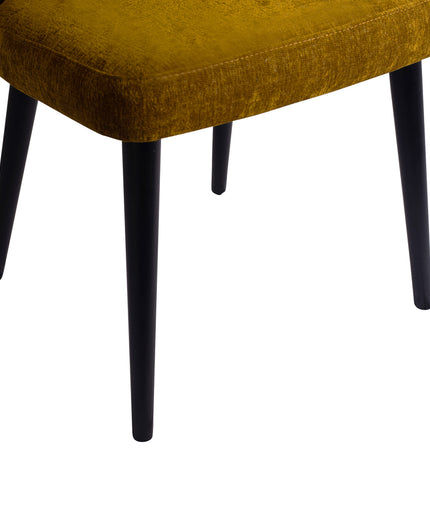 Fiori Yellow 6057 dining chair black wood legs