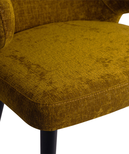 Fiori Yellow 6057 dining chair black wood legs