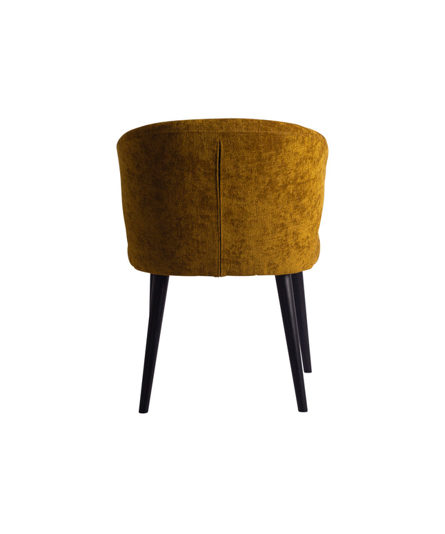 Fiori Yellow 6057 dining chair black wood legs