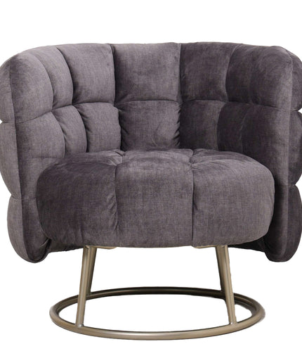 Fluffy Grey fauteuil vogue 16 graphite gold base