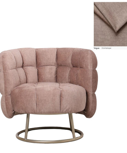 Fluffy fauteuil vogue 3 antelope gold base