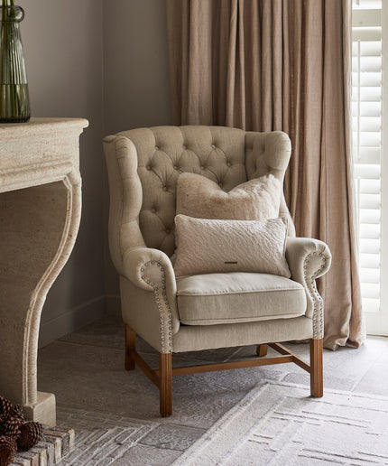 Franklin Park Wing Chair Linen Flax