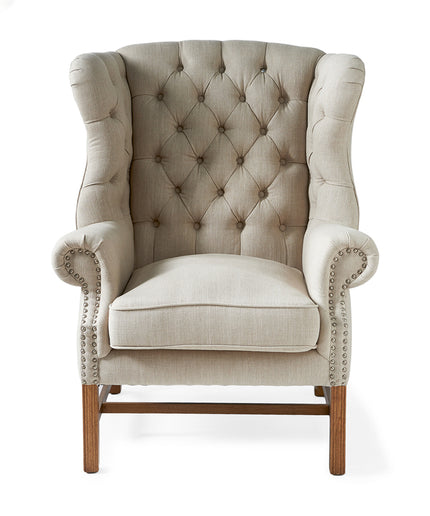 Franklin Park Wing Chair Linen Flax