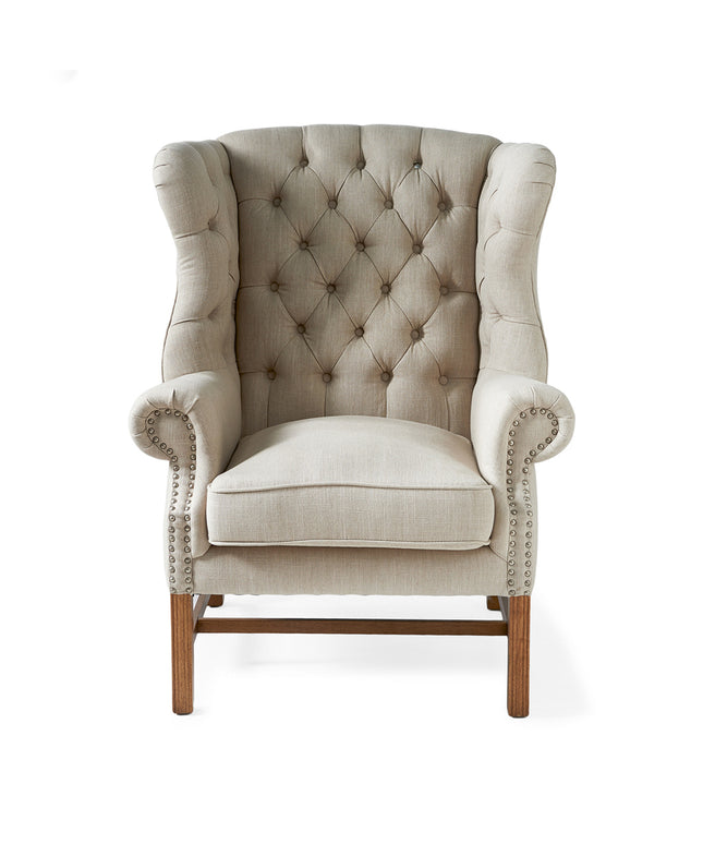 Franklin Park Wing Chair Linen Flax