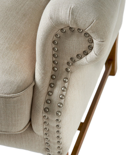 Franklin Park Wing Chair Linen Flax