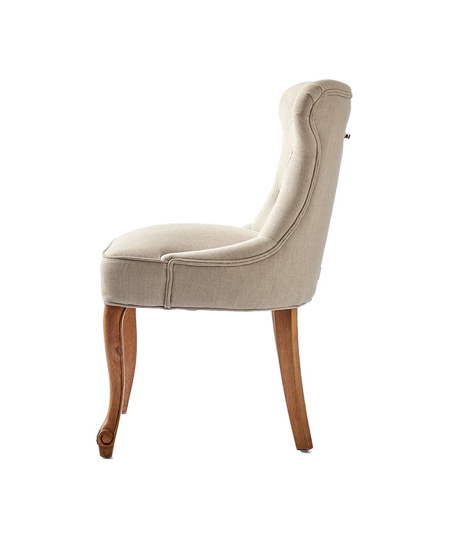 George Dining Chair lin Flax