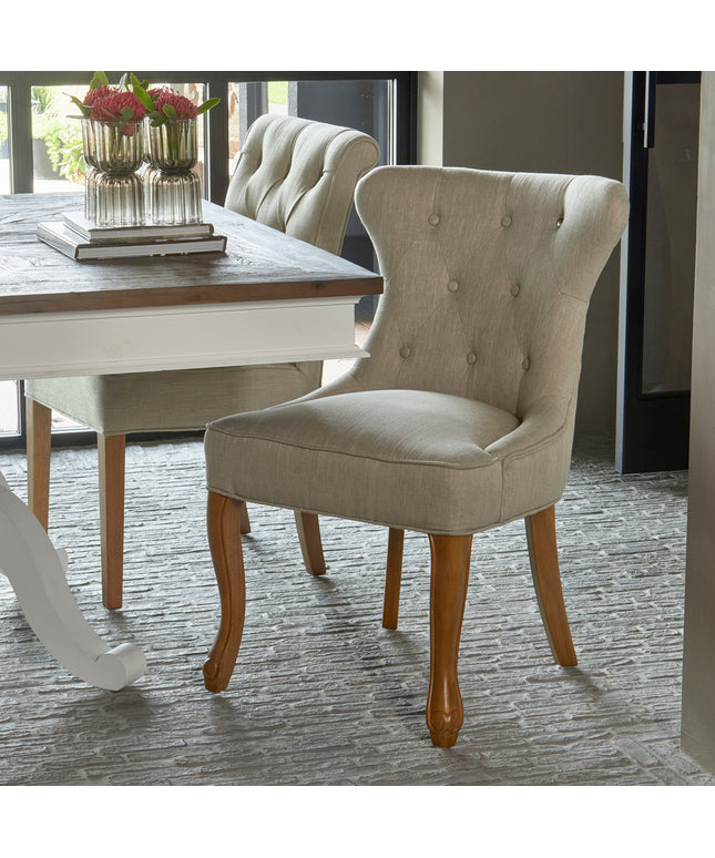 George Dining Chair lin Flax