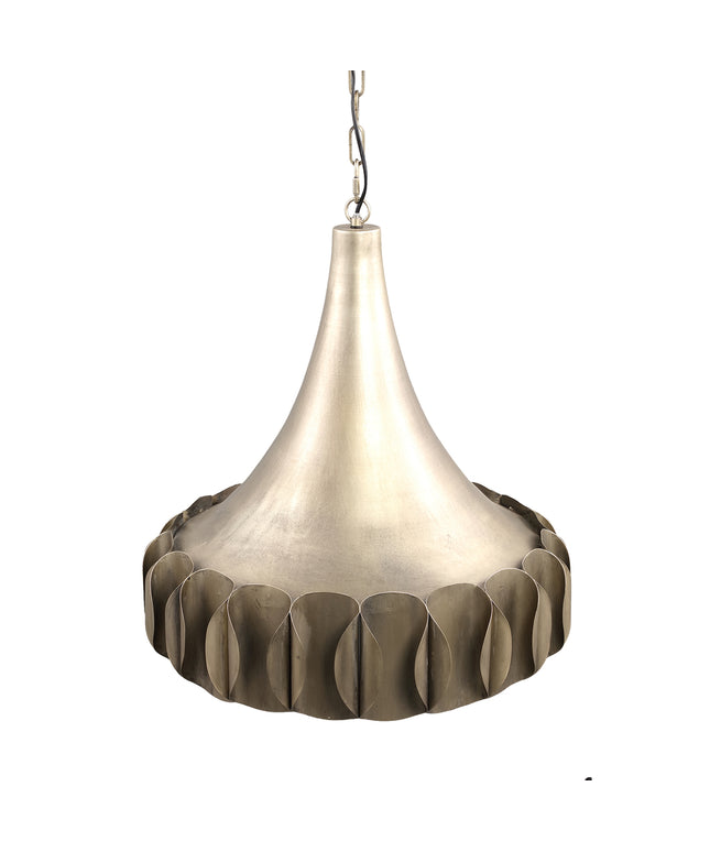 Gindy Gold metal hanging lamp curved rounds design