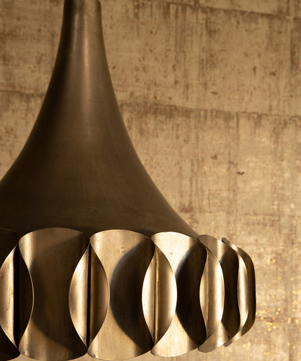 Gindy Gold metal hanging lamp curved rounds design