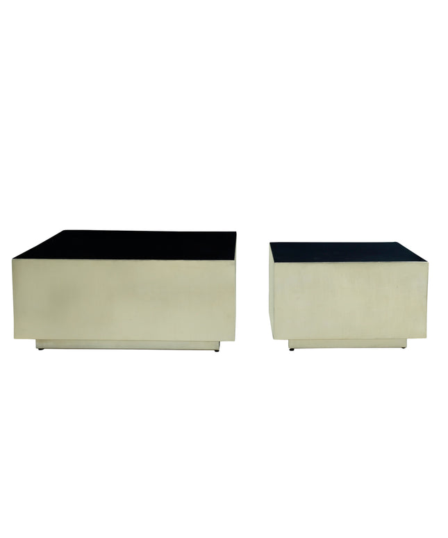 Irvy Gold iron coffeetable square black enamel sv2