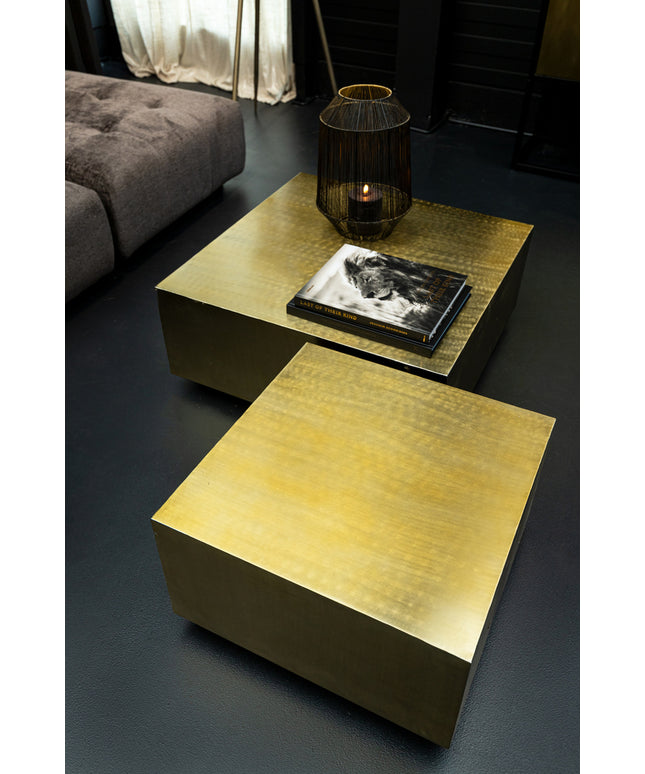 Irvy Gold iron coffeetable square matt sv2