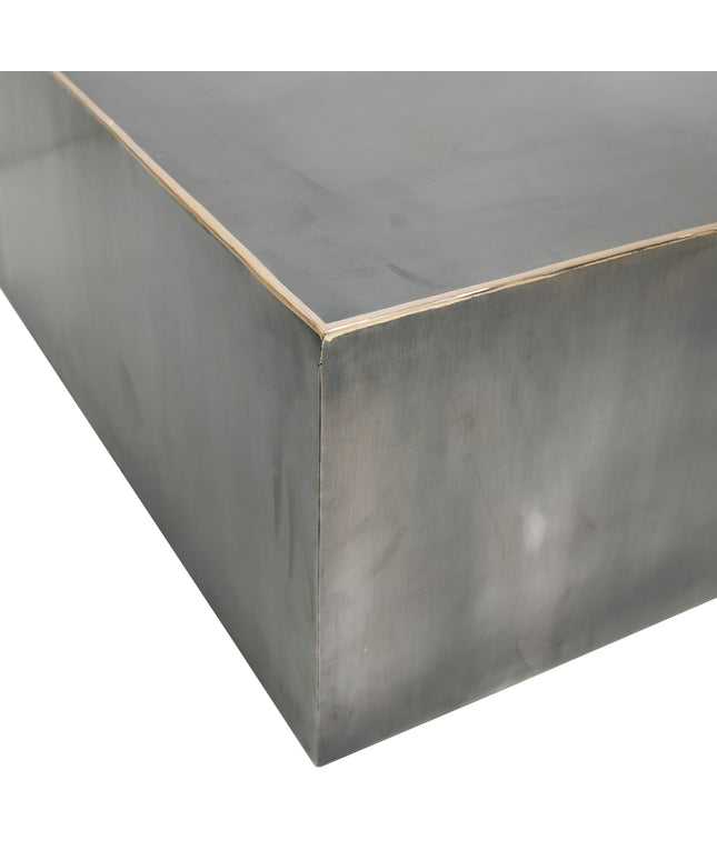 Irvy Nickle iron coffeetable square gold border sv