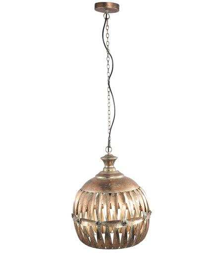 Ixavi Gold iron hanging lamp knotted look shade