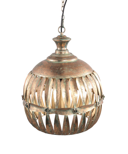Ixavi Gold iron hanging lamp knotted look shade