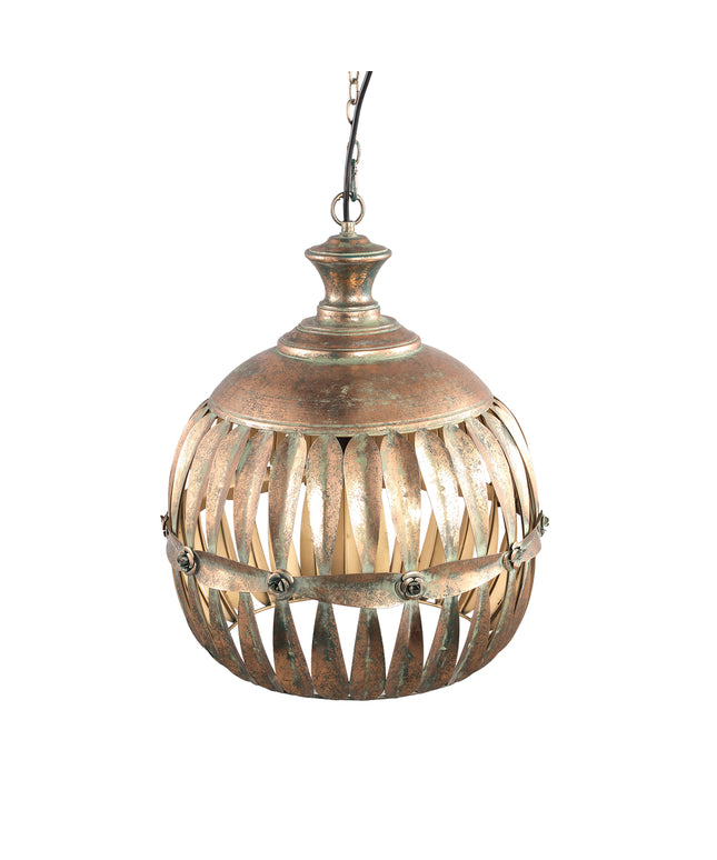Ixavi Gold iron hanging lamp knotted look shade