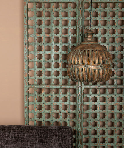 Ixavi Gold iron hanging lamp knotted look shade